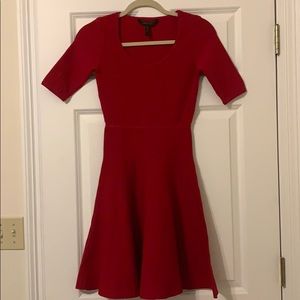BCBG Allie red fit and flat knit dress